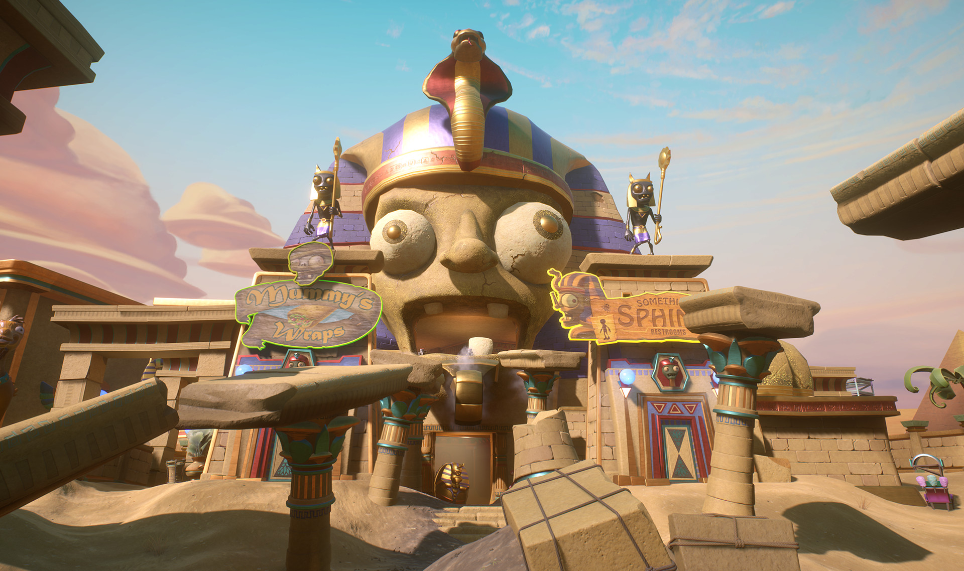 A screenshot from Plants vs Zombies: Garden Warfare 2. I created 3D environment concepts, final assets and environments